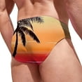 thumbnail image 5 of Youmylove Mens Summer Breathable Printed Swim Trunks Pants Swimwear Shorts Slim Wear Swim Bottoms Briefs Trendy Beachwear, 5 of 5