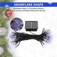 thumbnail image 4 of 9.5m/373.35inch Solar Christmas Light String with 50 LED Lights 8 Modes Snowflake LED String Light Outdoor Snowflake Decoration for Christmas Tree Roof Window Backyard Porch Party Decoration, 4 of 8