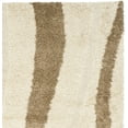thumbnail image 4 of SAFAVIEH Florida Ellen Abstract Shag Runner Rug, Cream/Dark Brown, 2'3" x 11', 4 of 5