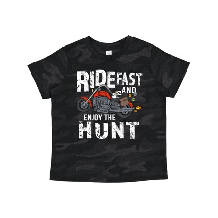 

Inktastic Ride Fast and Enjoy the Hunt Easter Bunny on Motorcycle Gift Toddler Boy or Toddler Girl T-Shirt