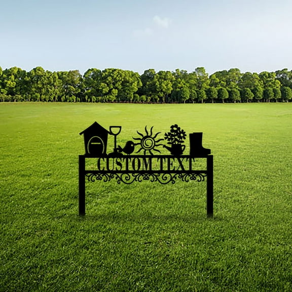 Custom Personalized Garden Sign, Custom Yard Sign With Stake, Outdoor Garden and Décor, Garden Sign Stake, Gartendeko