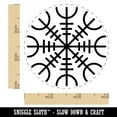 thumbnail image 2 of Aegishjalmur Helm of Awe Rune Viking Symbol of Protection Self-Inking Rubber Stamp Ink Stamper - Brown Ink - Small 3/4 Inch, 2 of 7