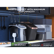 Ecozy Chillio Countertop Nugget Ice Maker, 33lbs/day, Self-Cleaning, Portable Ice Makers Machine with Bag & Scoop for Kitchen, RV, Parties