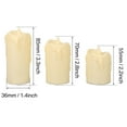 3PCS Flameless Candles Timer Flickering Tealight Real Wax Simulate