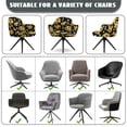 thumbnail image 6 of Xoenoiee Sunflower Daisy Hummingbird Print Curved Back Dining Chair Covers with Armrest, Stretch Accent Chairs Covers Slipcovers Office Desk Chair Covers for Vanity Living Room Bedroom, 6 of 7