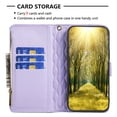 thumbnail image 4 of Wallet with [RFID Blocking] [9 Card Slots ] Zipper Pocket Moto G31, Moto G41 Premium Soft PU Leather Magnetic Flip Folio with Wrist Strap Kickstand Protective Cover for Motorola Moto G31/G41,
Purple, 4 of 5