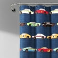thumbnail image 4 of Lush Decor Race Cars Pattern Print Machine Washable Polyester Shower Curtain, 72x72, Navy, Single, 4 of 5