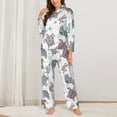 thumbnail image 2 of Pajama Sets for Women 2 Pcs, Tribal style turtle Button Down Long Sleeve Sleepwear Lounge PJ Sets, 2 of 6