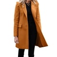 thumbnail image 1 of Ladies Workoffice Blazer Button Down Fashion Jacket Solid Color Fitted Suit Mid Length Leisure Outwear Lapel Notched Elegant Cardigan Single Breasted Blouse, 1 of 7