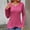 Hot Pink, variant on YHAJDS Winter Casual Blouse Top for Women,Women's Long Sleeve Tops Womens Casual Long Sleeve Sweatshirt Solid Color Crew Neck Knit Pullover Top For Winter