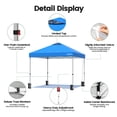 thumbnail image 3 of GVDV Canopy Tent, 10x10 Pop up Canopy Outdoor Shade with Wheeled Bag, Easy up Sun Shelter with Vents, Blue, 3 of 10