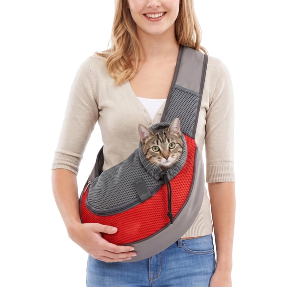 Pet Sling Carrier for Small Dogs Cats, Hands Free Wrap Pet Carrier