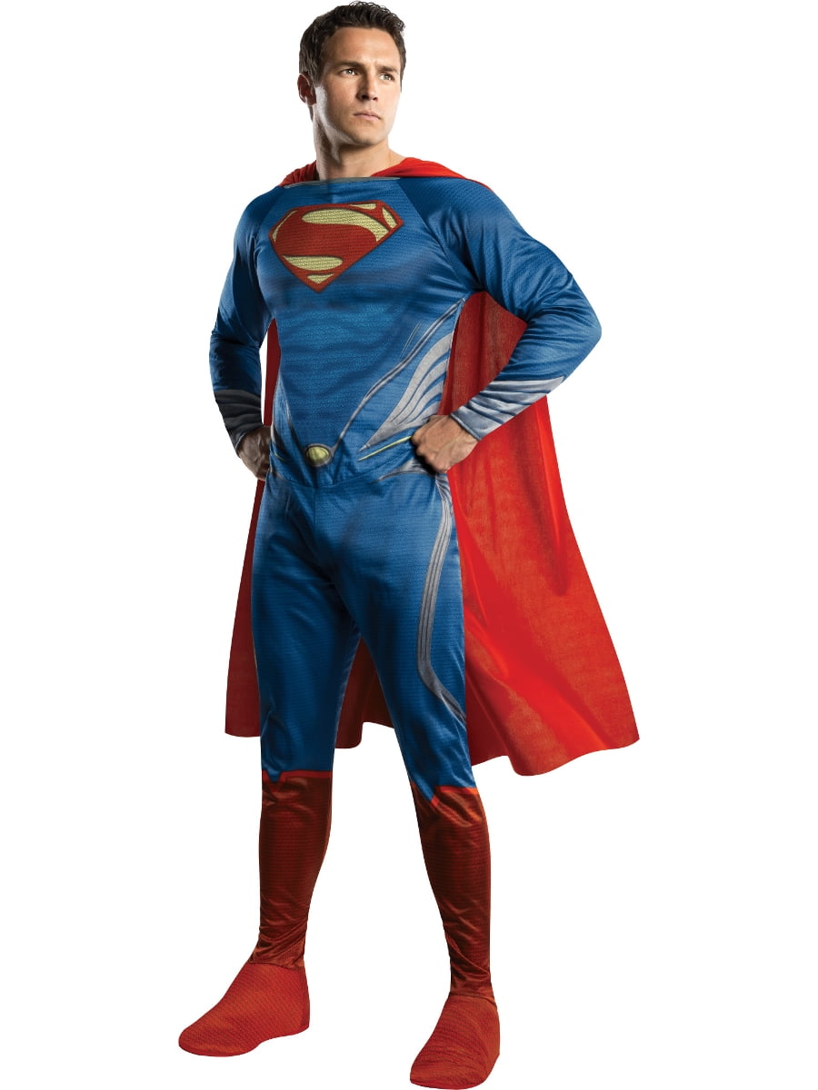 Superman Super Hero Adult Stag Halloween Party Outfit Mens Fancy Dress Costume