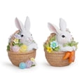 thumbnail image 3 of Hodao Easter Bunny Basket Figurines Set – 2-Piece Indoor Home Decor Ornaments for Bedroom, Living Room Decorations & Festive Gift, 3 of 7