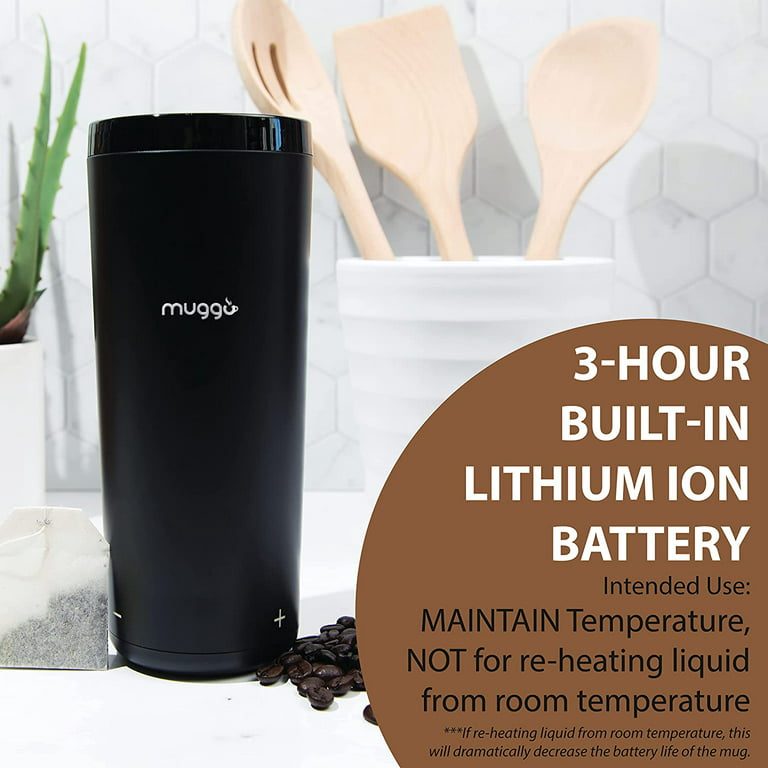Muggo 12 oz Self-Heating Coffee Mug, Temperature Control Travel