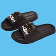 thumbnail image 2 of Unisex Cartoon EVA Platform Slide Sandals Mens Womens Comfortable Lightweight Black Beach Pool Outdoor Slippers,Size 7.5-9, 2 of 7