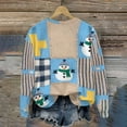 thumbnail image 6 of Kaliqueen Christmas Sweatshirts for Women Xmas Print Color-Blocked Crew Neck Sweatshirts Long Sleeve Casual Pullover Tops, 6 of 9