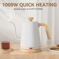 thumbnail image 5 of Electric Kettle with Thermometer,Electric Tea Kettle 1L with Auto Shut-Off,1000W Hot Water Kettle of Stainless Steel for Coffee & Tea -White, 5 of 6