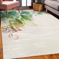 thumbnail image 3 of Flowers Decorative Rug, Buds Leaf at the top Left Corner Season Celebrating Theme Illustration, Quality Carpet for Bedroom Dorm and Living Room, 6 Sizes, Sea Blue Multicolor, by Ambesonne, 3 of 4
