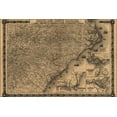thumbnail image 1 of 24"x36" Gallery Poster, Colton's map of North and South Carolina 1861, 1 of 1