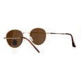 thumbnail image 4 of Polarized Lens Mens Trendy Hipster Dad Shade Round Oval Sunglasses Gold Brown, 4 of 4