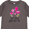 thumbnail image 4 of Inktastic My Gigi Loves Me with Two Flamingos Boys or Girls Long Sleeve Toddler T-Shirt, 4 of 5