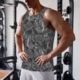 thumbnail image 5 of Gukieu Snake Print Men's Quick Dry Fitness Vest, Round Neck Sleeveless Fitness Bodybuilding Top-XX-Large, 5 of 7