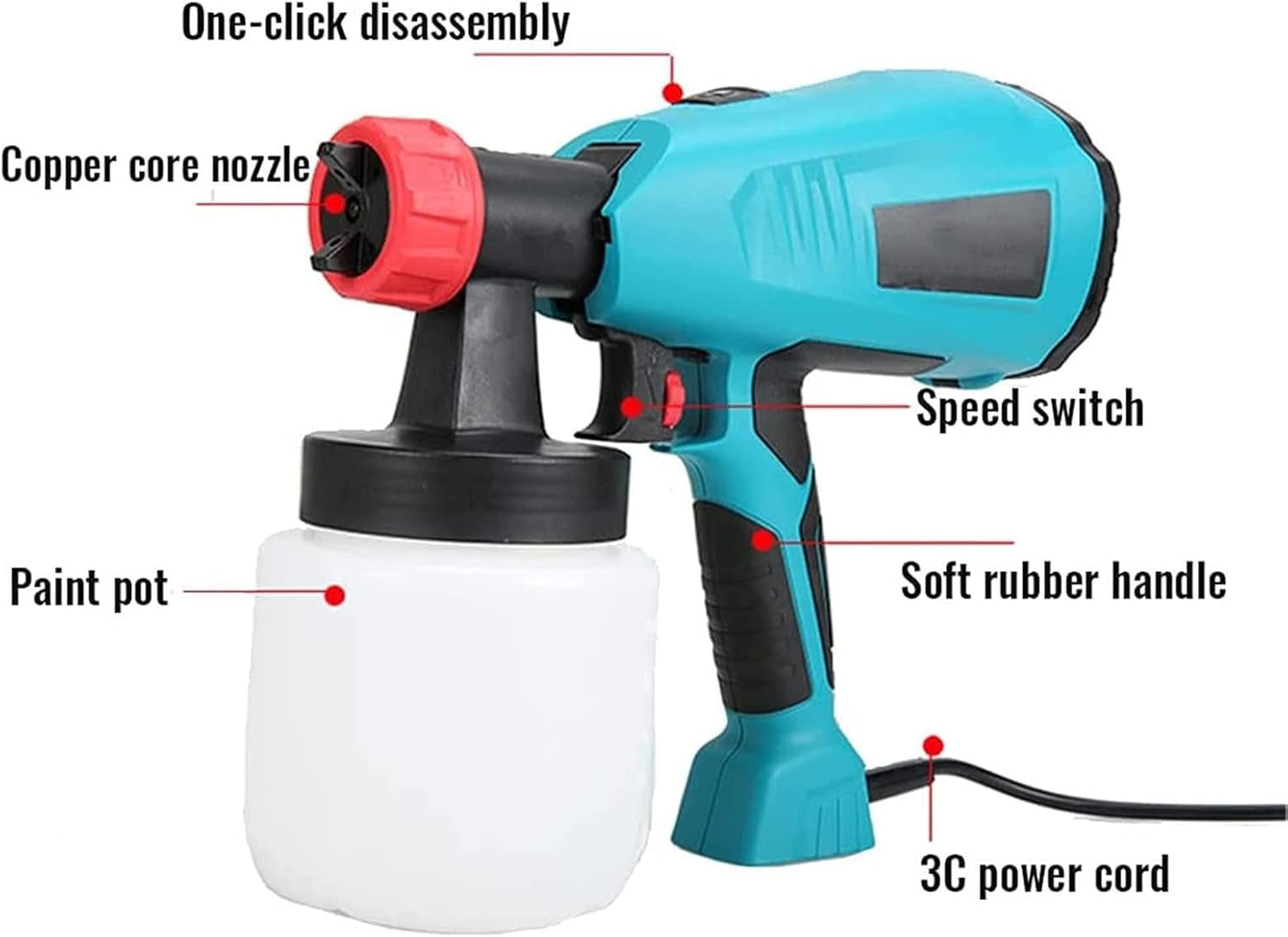 Airbrush Machine for Cakes, 400W Electric Cake Chocolate Spray Gun, Handheld Latex Paint Spray Gun Baking Sprayer for Cake, Chocolate Decoration