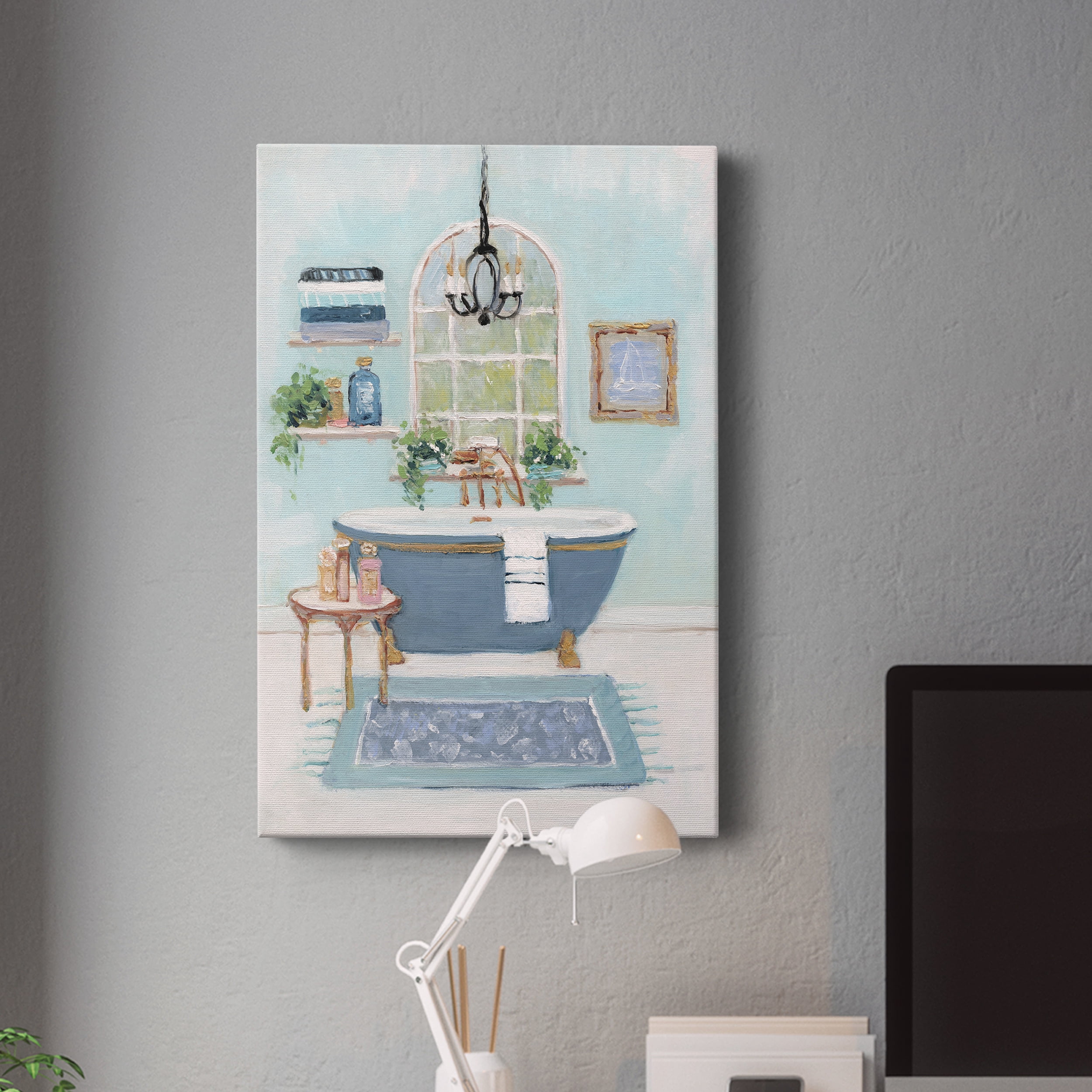 Blue Bath I Premium Gallery Wrapped Canvas - Ready to Hang - 18 x 27