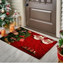 HongHeng Christmas Clearance Under $5.00Christmas Door Mat Holiday Decoration Floor Mat Living Room Bathroom Non-slip Mat Foot Mat Shoe Cabinet Carpet Christmas Holiday Decorations