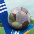 thumbnail image 3 of hejhncii Luminously Colorful Soccer Balls Reflective Football Glowing Standard Size Soccer, 3 of 11