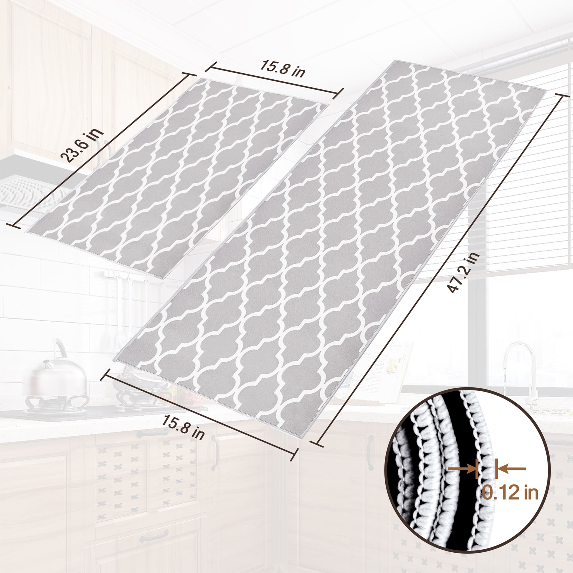 Feather Pattern Floot Mat, Comfortable And Durable Non Slip Water Absorbent  Kitchen Pads, Non Slip Pads Runner Rug, Floor Waterproof Farmhouse Kitchen  Pads Set Comfortable Office Table Pads Laundry Pads - Temu