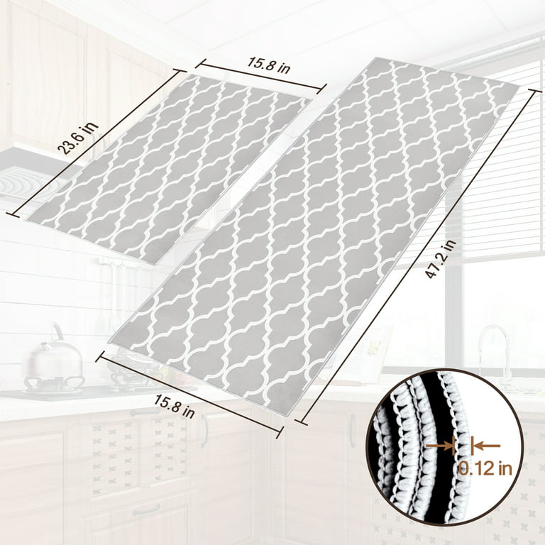 Kitchen Mat Cushioned Anti Fatigue Comfort Mat, Non-Slip Memory Foam K –  Modern Rugs and Decor