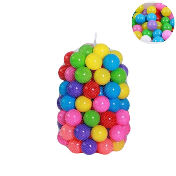 50 Pack Thick Plastic Balls, Non-Toxic Colorful Ocean Balls, Crush Proof Play Balls for Tent, Pool Indoor Play