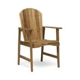 thumbnail image 3 of GDF Studio Easter Outdoor Weather Resistant Acacia Wood Adirondack Dining Chairs (Set of 2), Natural Finish, 3 of 7