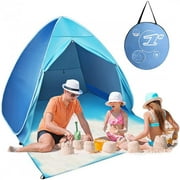 FBSPORT Beach Tent Pop Up Beach Shade UPF 50+ with Canopy Carry Bag