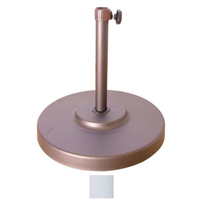 50Lbs Umbrella Base with Two Lengths of Receiver Tubes White