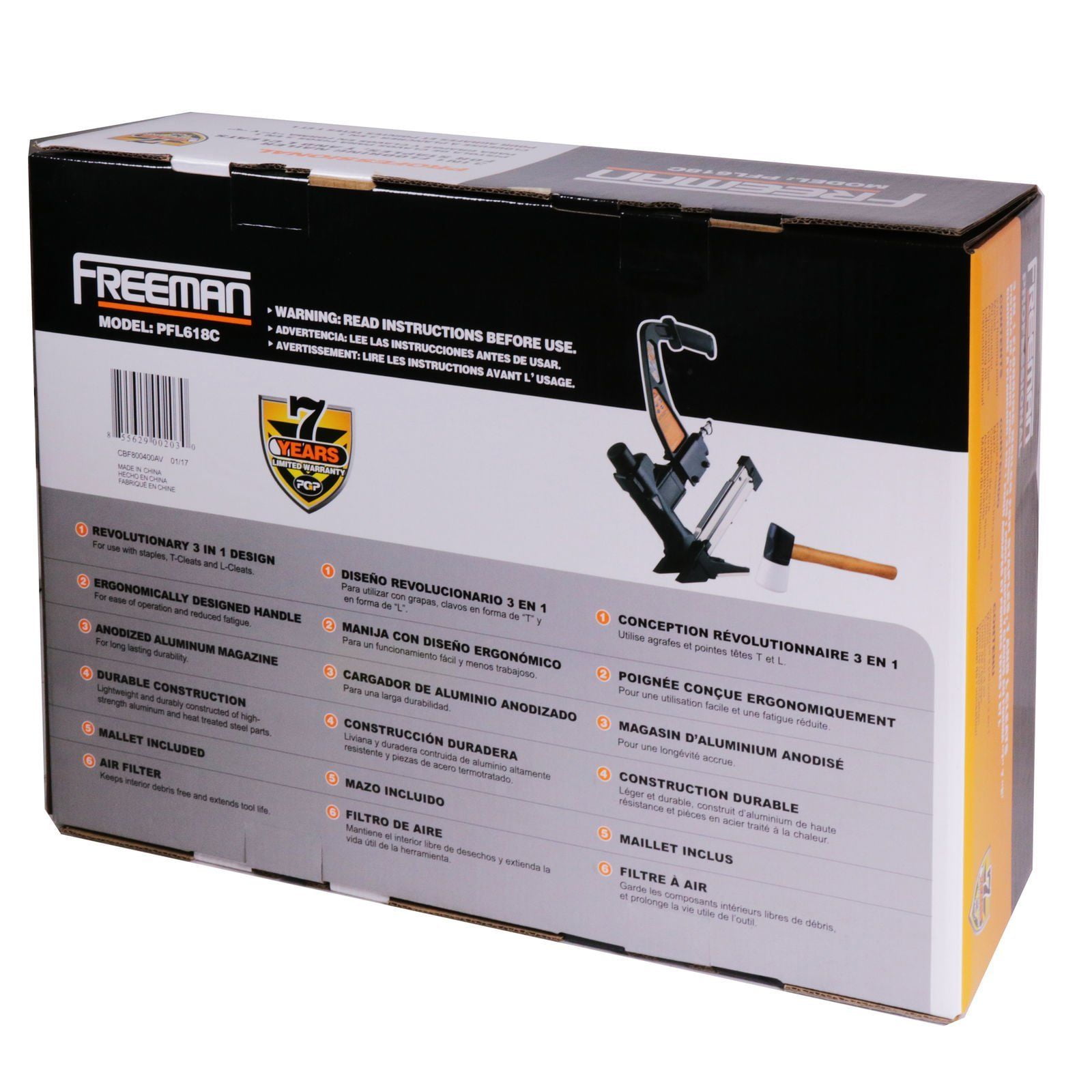 Freeman PFL618C 3-in-1 Flooring Nailer