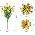 thumbnail image 5 of Artificial Fake White Flowers Plants for Outdoor Winter Christmas Decoration, 10 Bundles Faux Silk Daisies UV Resistant Look Real for Outside Planter Pot Porch Yard Patio Garden, 5 of 5