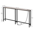 thumbnail image 5 of HOOBRO 63" Narrow Console Table with Charging Station,Greige, 5 of 10