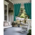 thumbnail image 4 of Outdoor Curtains for Patio Emerald Green Solid Color Waterproof Privacy Outside Curtains with Tiebacks Grommet Top Pergola Curtains for Porch Cabana Gazebo 2 Panels, 54x84 inch, 4 of 7
