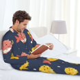 thumbnail image 6 of Hirioo Cute Puffer Fish for Men's Pajama Sets 2 Piece Pjs Men's Long-Sleeved Pajama Set Button Down Sleepwear,S-XXL-Medium, 6 of 7