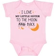 thumbnail image 3 of Inktastic I Love My Little Sister to the Moon and Back Boys or Girls Baby Bodysuit, 3 of 5