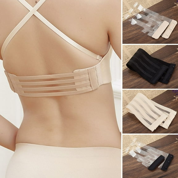 Eoperou Elastic Bra Strap Transparent Design High Elasticity Invisible Bra Extension Stretch Elastic Bra Strap Everyday Life