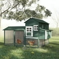 thumbnail image 3 of ZephyPaws Chicken Coop for 4-6 Chickens,Outdoor Wooden Hen House Poultry Pet Hutch for Backyard wIth Run Cage & Nesting Box,Green, 3 of 6