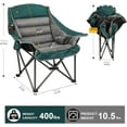 thumbnail image 3 of Oversized XL Padded Camping Chair w/Cell Phone Holder, Large Camp Lounge Chair, Foldable Lawn Chair w/Cup Holder,Carry Bag for Outdoor Hiking, Beach, Picnics, Heavy-Duty 400-lbs Capacity, 3 of 6