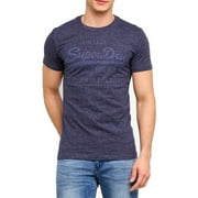 Superdry Vintage Men’s Slim Fit Shirt Shop Aop T-Shirt Tee Tops – Blue Marl, XX-Large