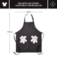 thumbnail image 2 of Delantal ajustable con bolsillos . Farberware. Colección Disney Home Monochrome. Algodón. Negro, 2 of 6