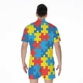 thumbnail image 2 of Autism Awareness Pattern Short Sleeve Men'S Rompers, Autism Awareness Casual Summer Jumpsuits Outfit, 2 of 4