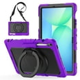 thumbnail image 2 of for Samsung Galaxy Tab S10 FE Plus Case 13.1 inch, 360 Rotating Shockproof Cover with Stand, Handle, Shoulder Strap (SM-X620/X6266), Purple, 2 of 7